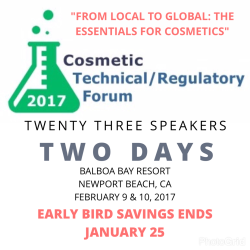 Cosmetic techincal/regulatory forum 2017